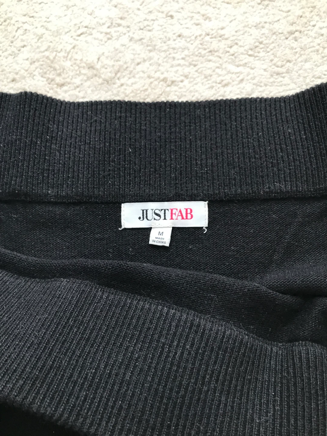 JustFab Black Off-the-Shoulder Sweater, M ⚽️ - photo 2