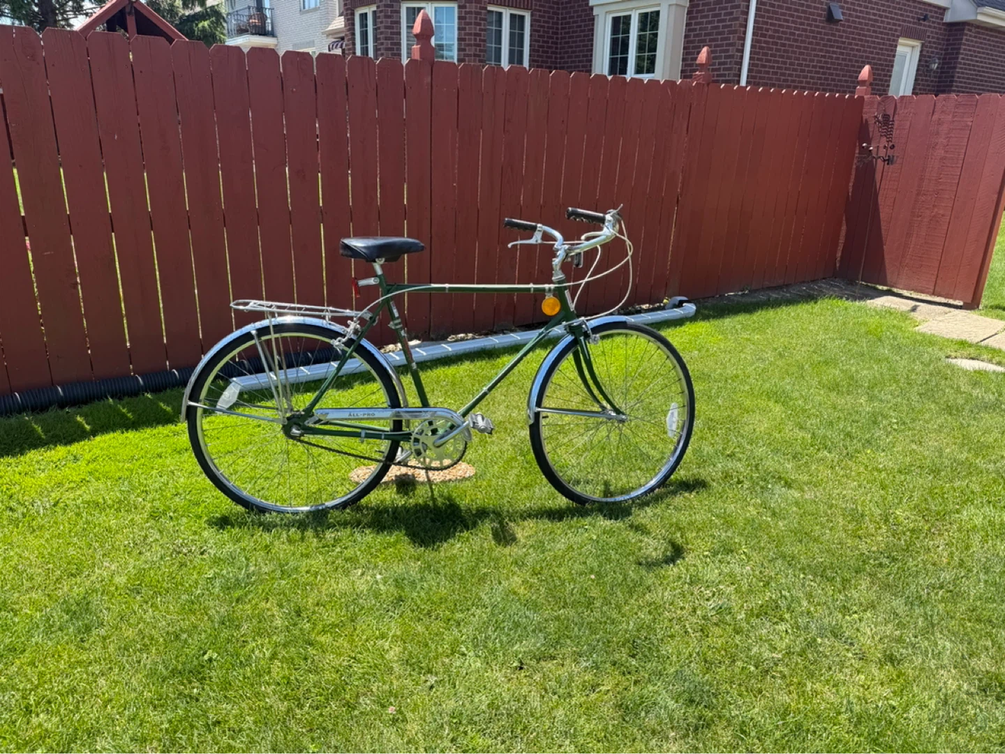 Green Classic Cruiser Bicycle with Rack - photo 3