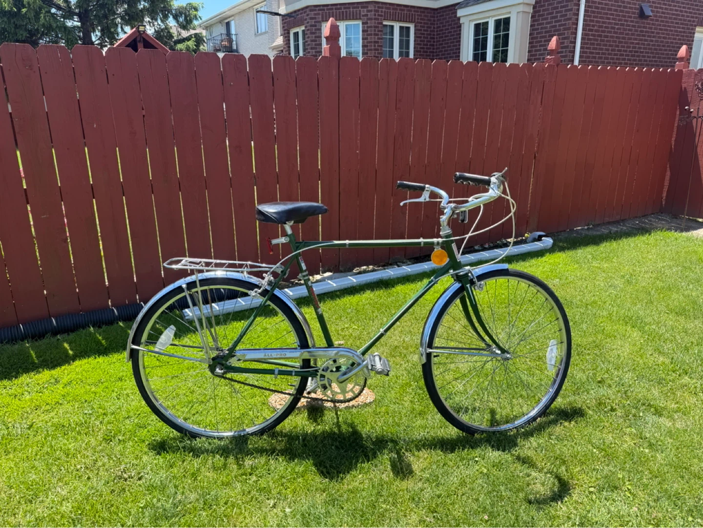 Green Classic Cruiser Bicycle with Rack - photo 2