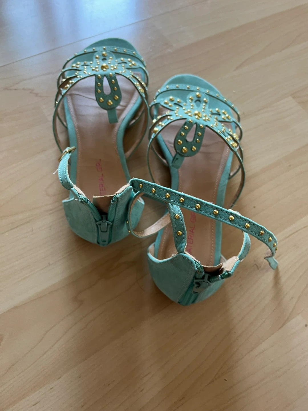Turquoise color sandals . Size 39 women - photo 2