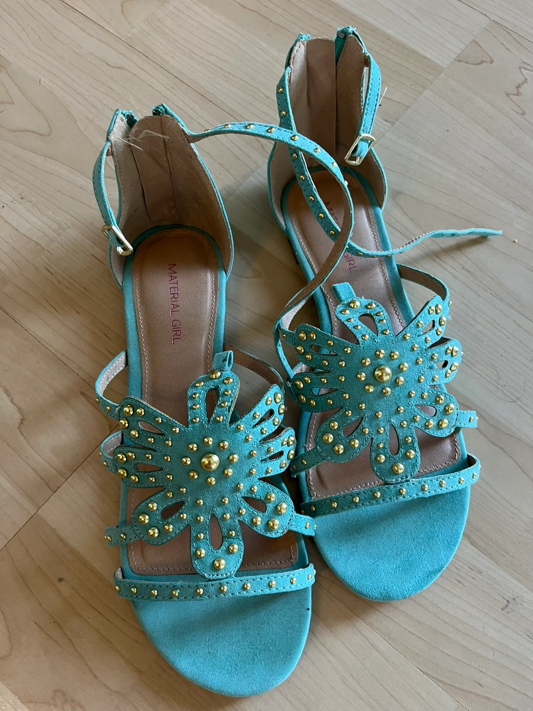 Turquoise color sandals . Size 39 women