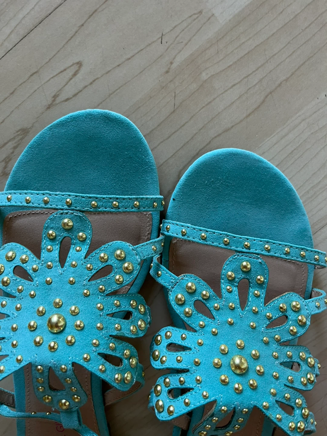 Turquoise color sandals . Size 39 women - photo 3