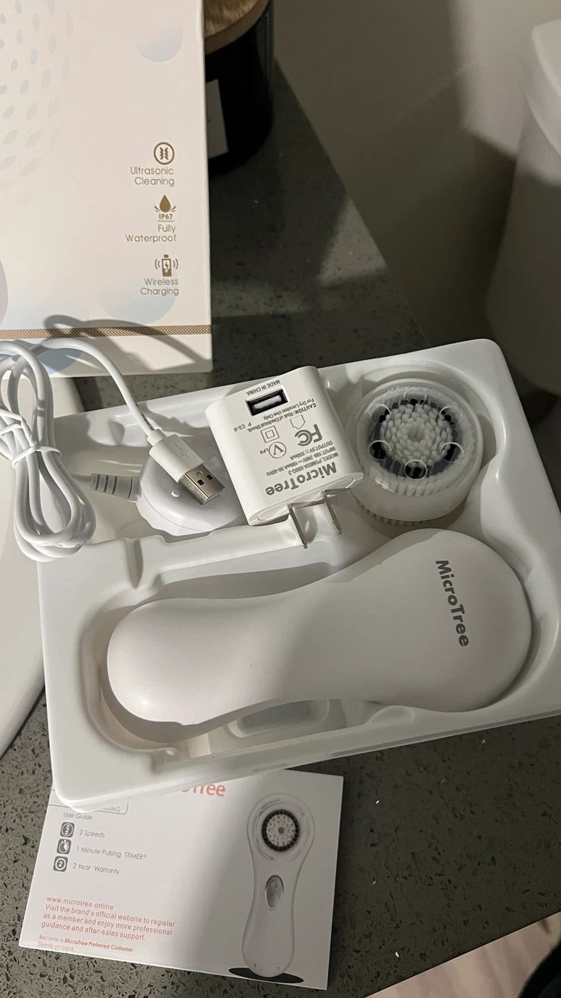 MicroTree Mt 3 Ultrasonic Facial Cleansing Brush (White) - photo 2