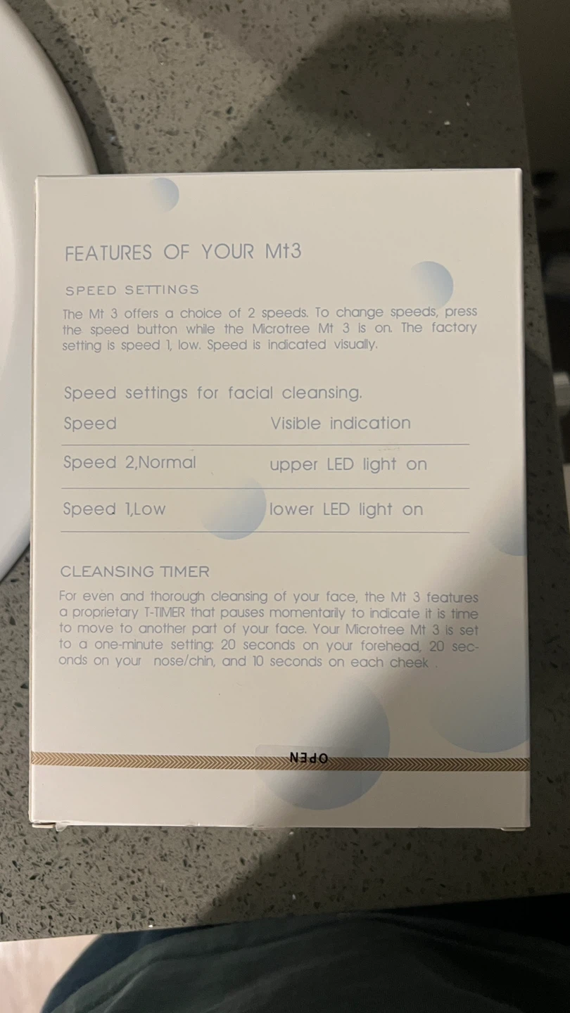 MicroTree Mt 3 Ultrasonic Facial Cleansing Brush (White) - photo 3