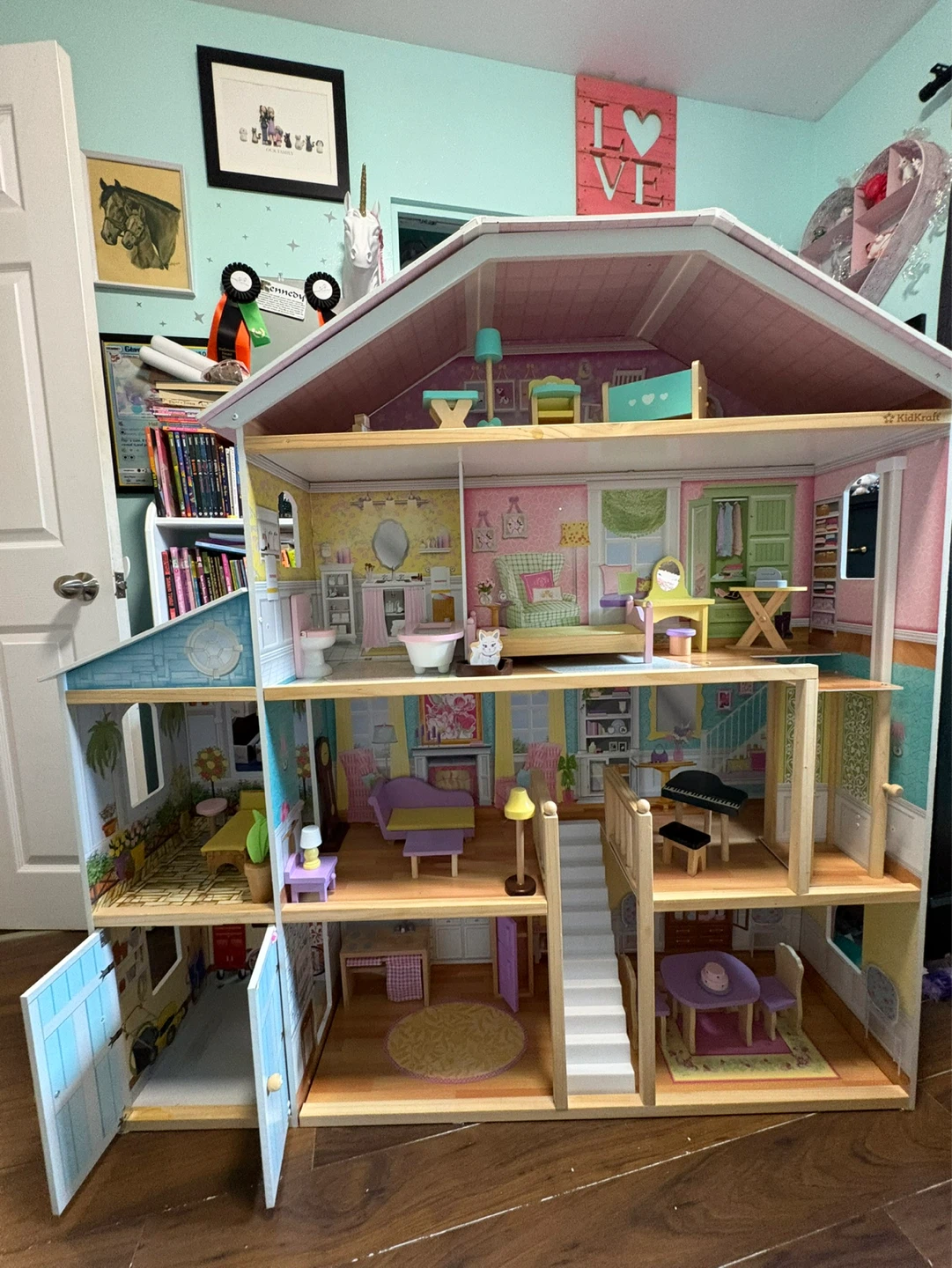 KidKraft Wooden Dollhouse with Furniture