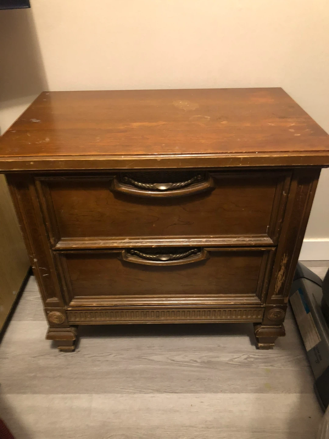 TWO (2)Wooden Nightstand with Two Drawers - photo 2
