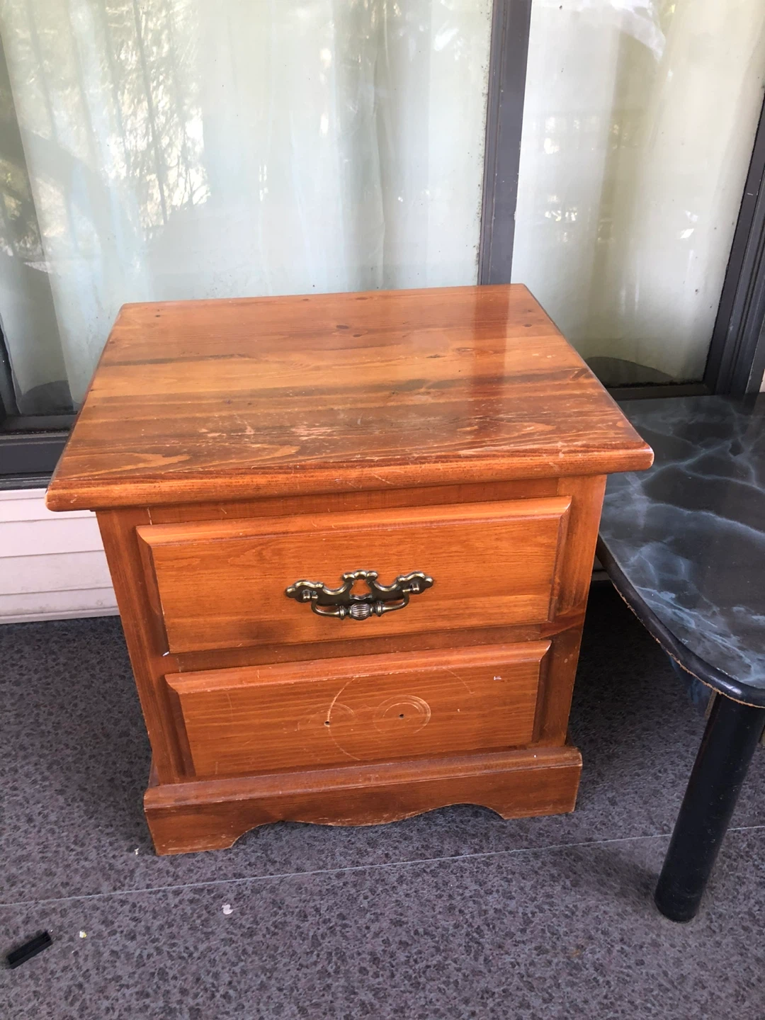 TWO (2)Wooden Nightstand with Two Drawers