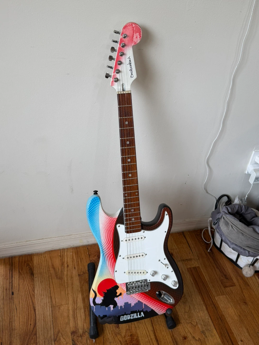 Rare Godzilla Electric Guitar w/ Gig Bag - photo 2