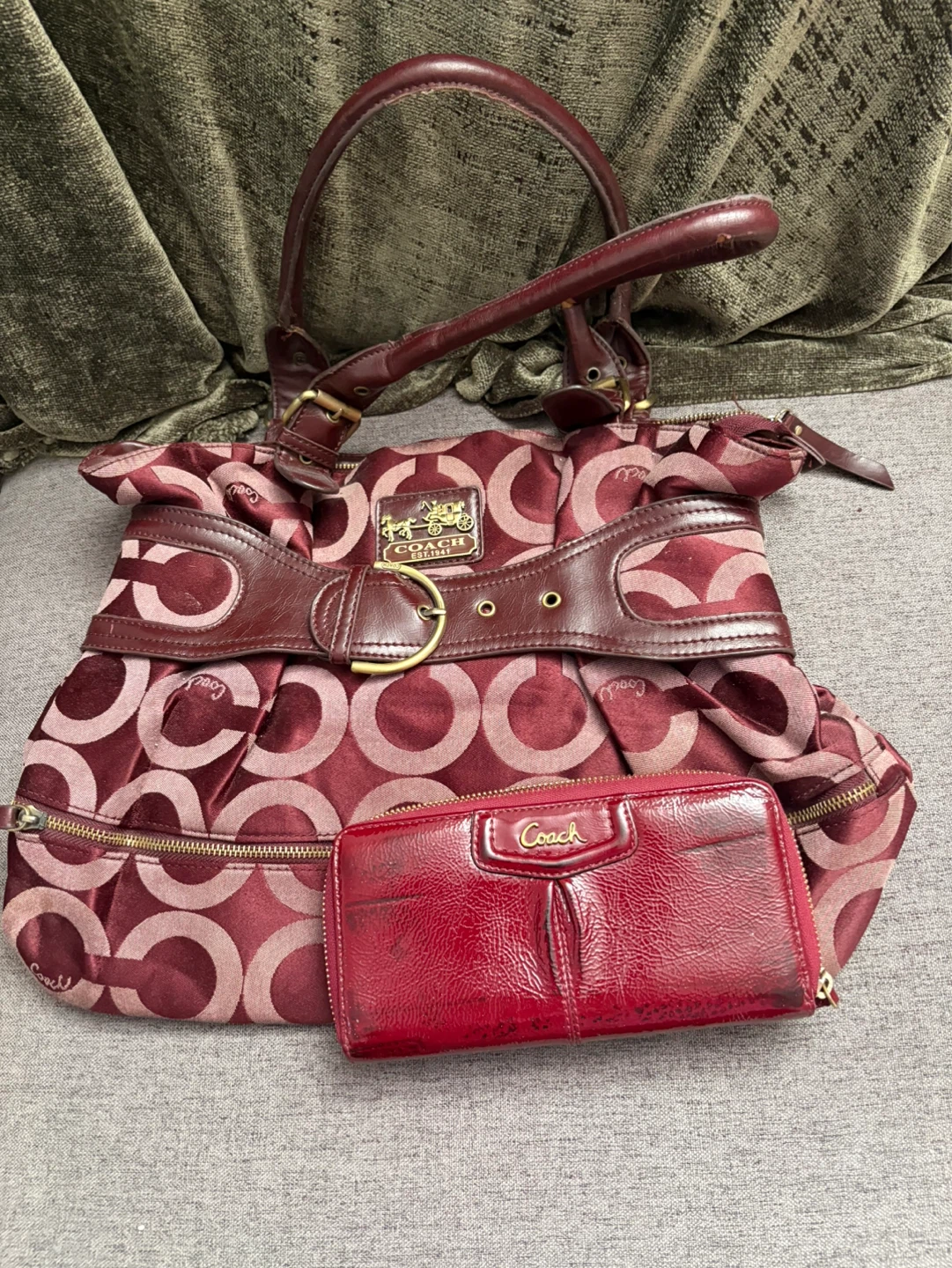 Coach Signature C Monogram Handbag and Wallet Set