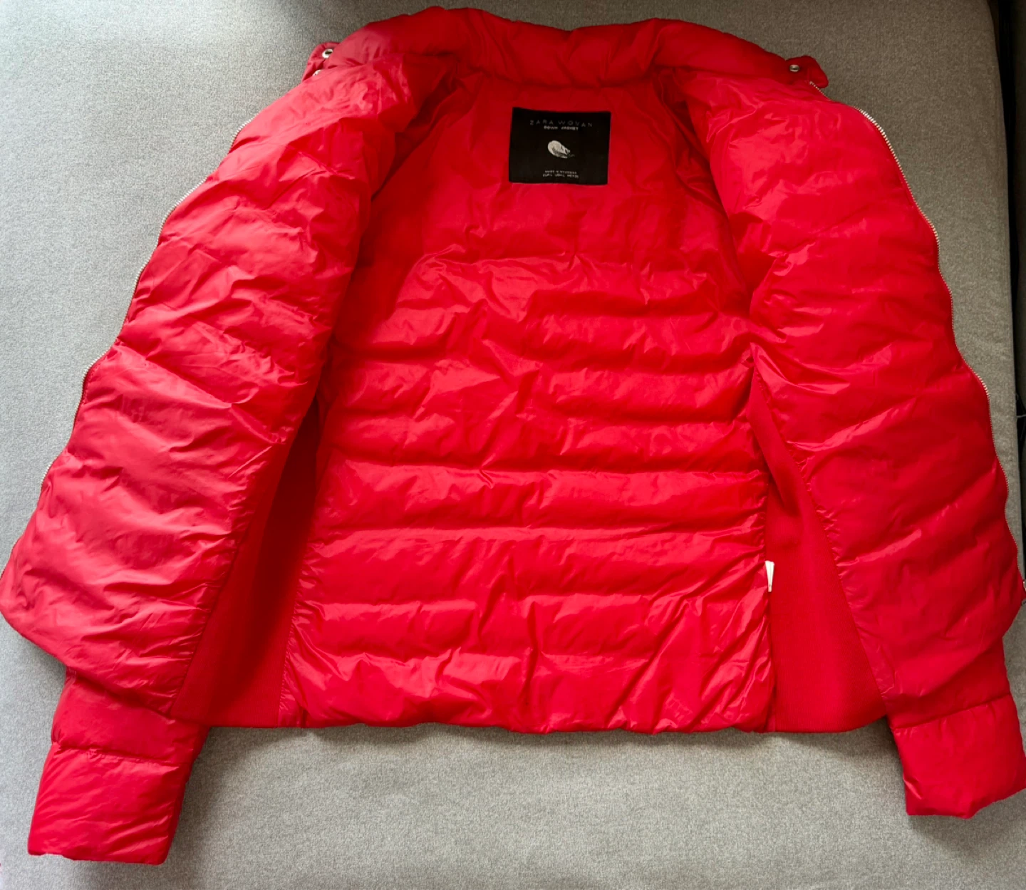 Zara Woman Down Jacket – Red | Size L - photo 4