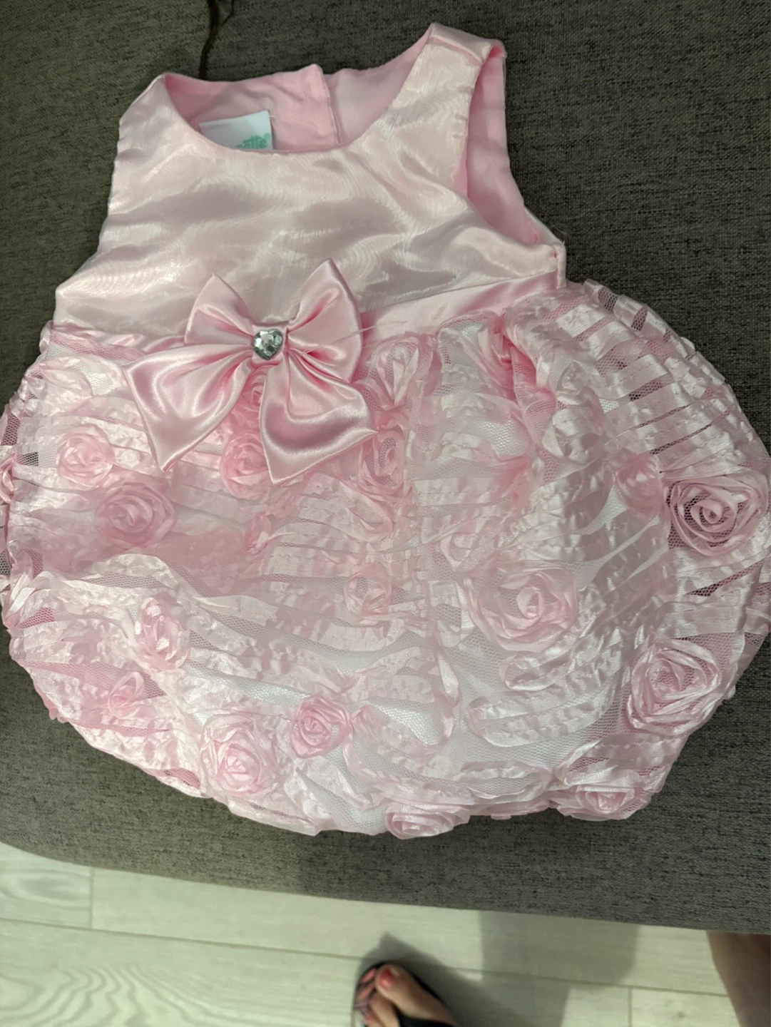 Pink Floral Dress with Bow