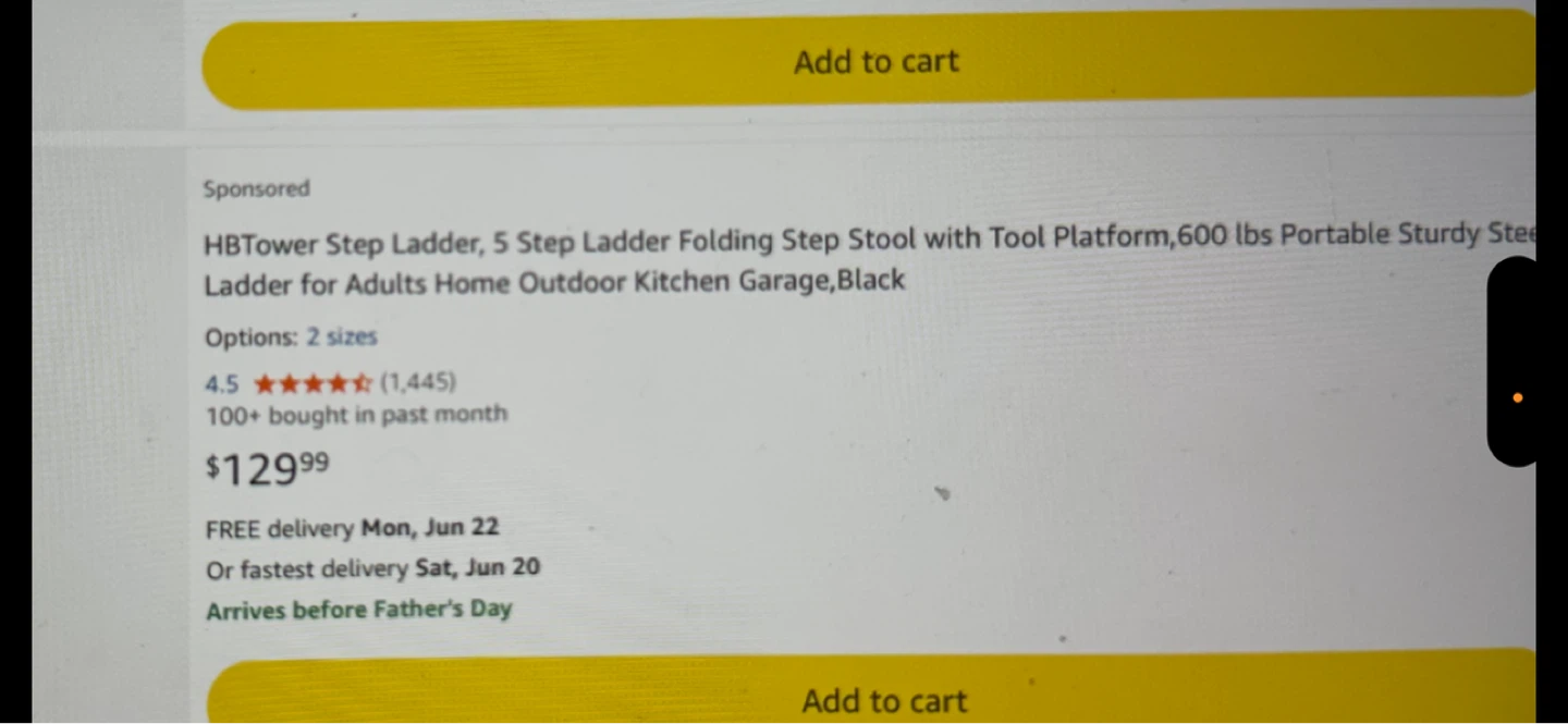 Step Ladder, 5 Step Folding Step Stool with Tool Platform - photo 2