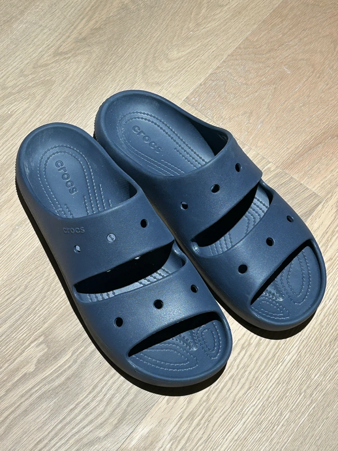 Navy Blue Crocs Slides Size 10-12