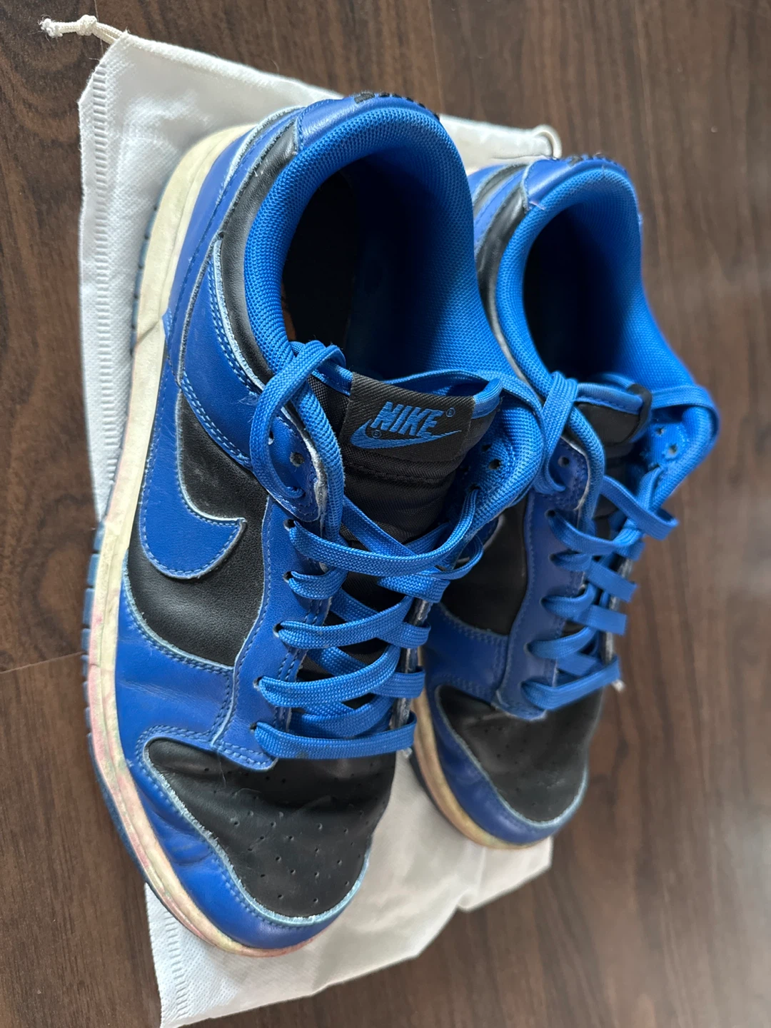 Nike Dunk Low Royal Blue and Black Sneakers - photo 4