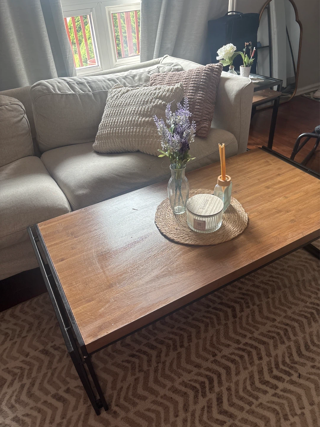 Wood and Metal Coffee Table - photo 2