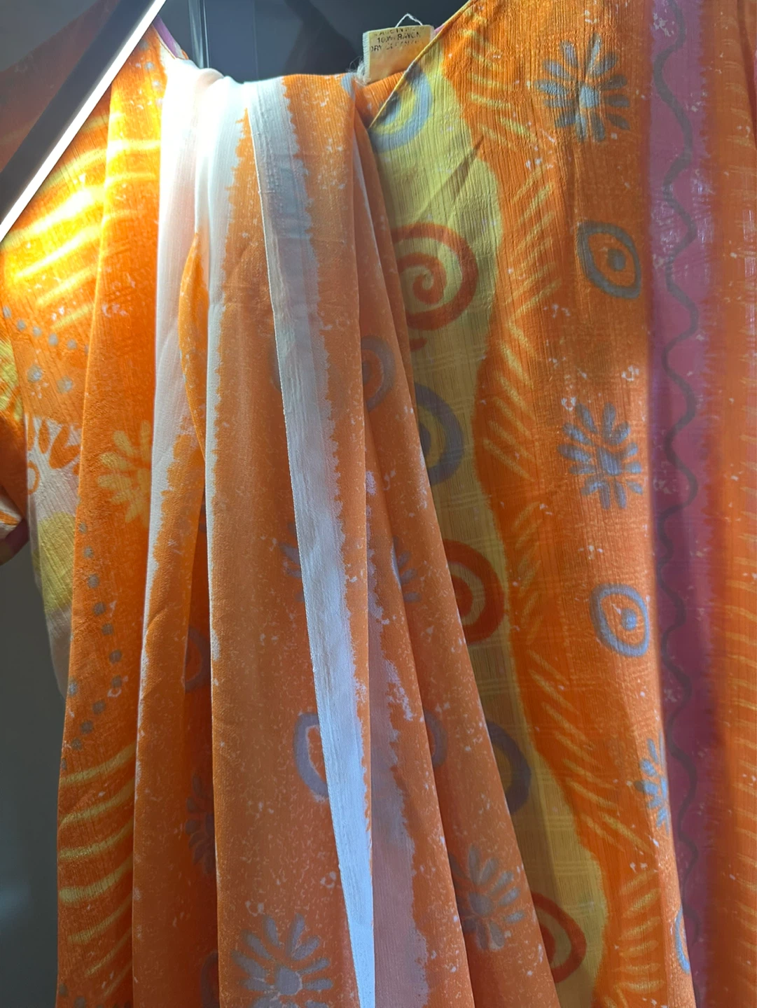 Orange & Yellow Patterned Blouse - photo 3