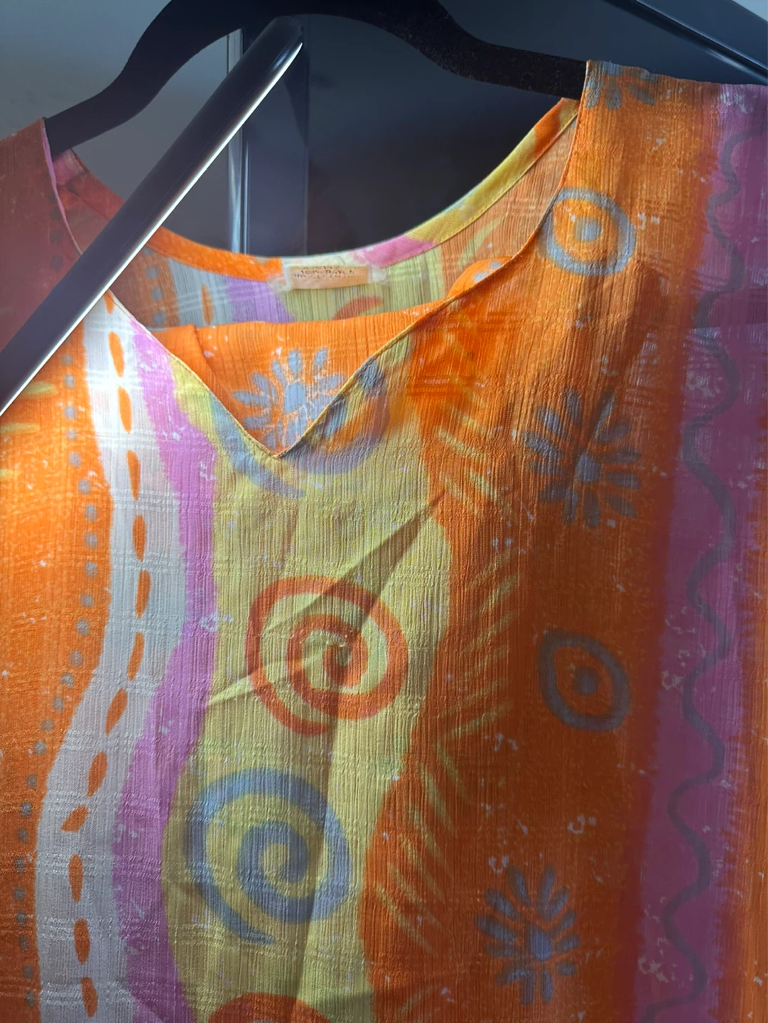 Orange & Yellow Patterned Blouse - photo 2