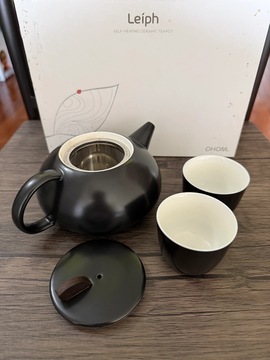 Leiph Self-Heating Ceramic Teapot Set - photo 5