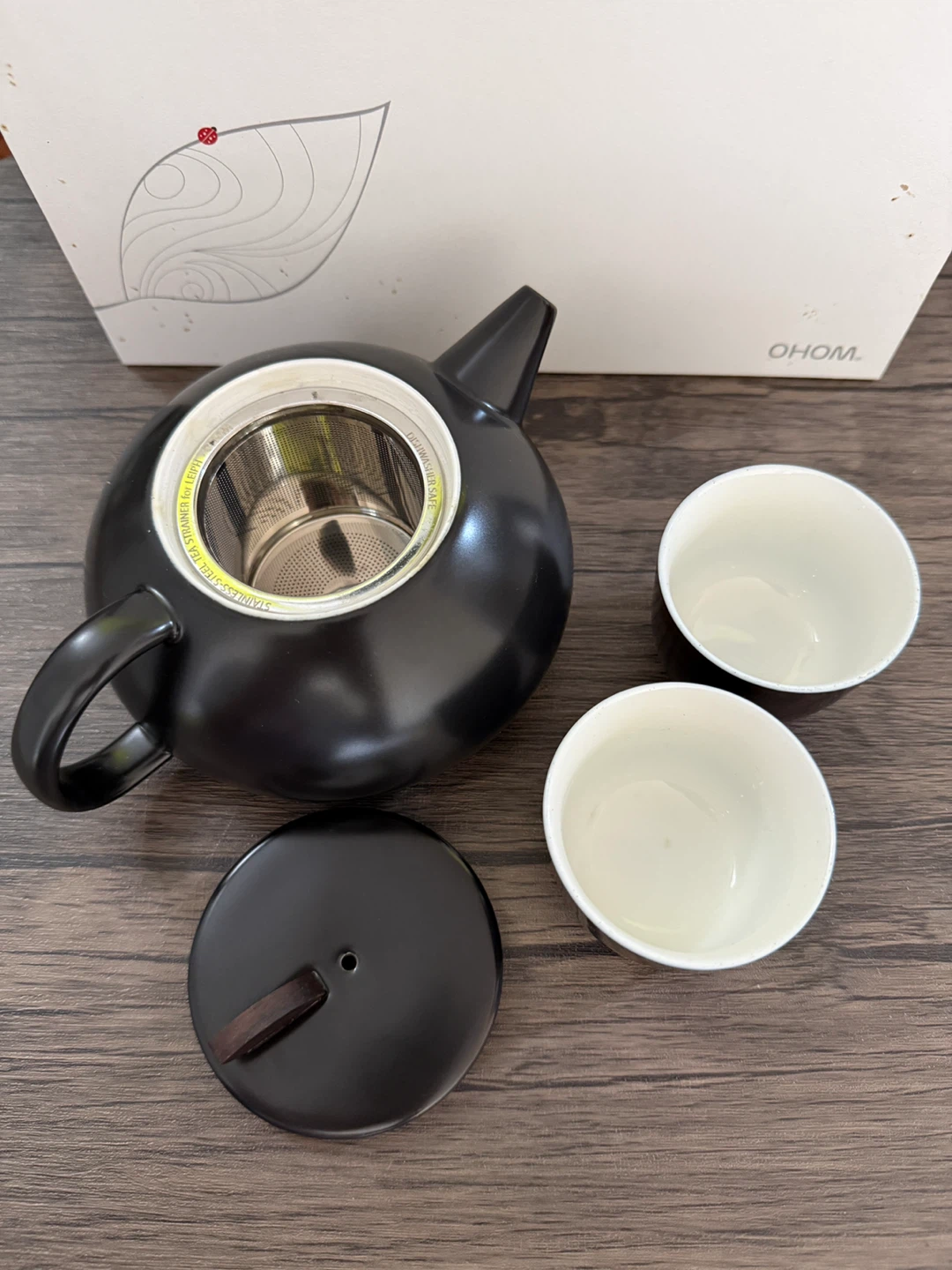 Leiph Self-Heating Ceramic Teapot Set - photo 4