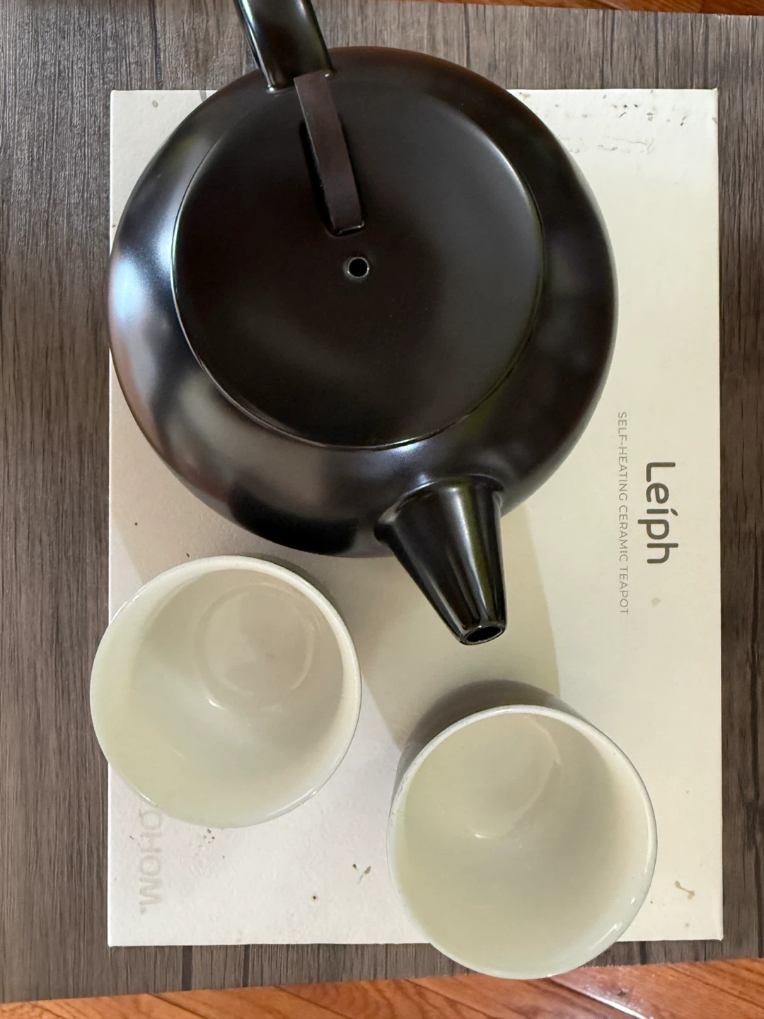 Leiph Self-Heating Ceramic Teapot Set - photo 2