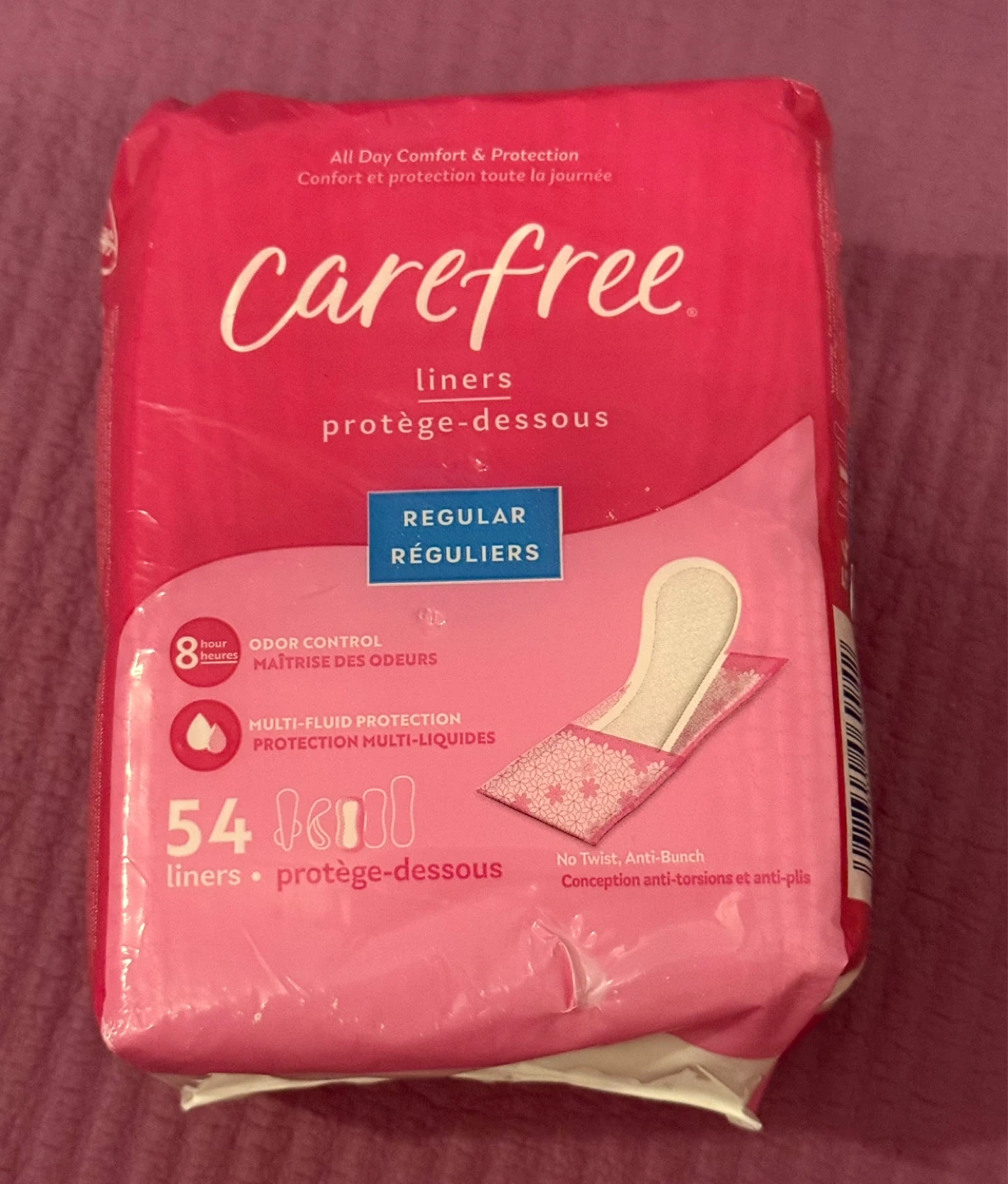 NEW⚽️Carefree Liners - Regular, 54 Count
