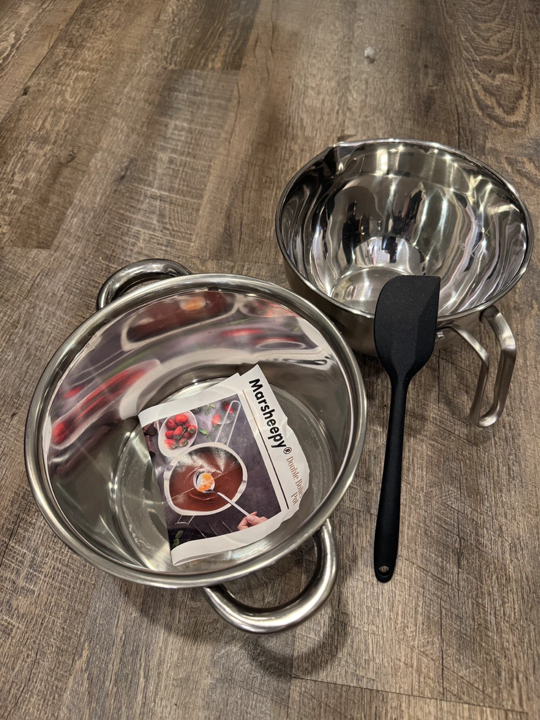 MasterShef Stainless Steel Mixing Bowl Set with Spatula - photo 2