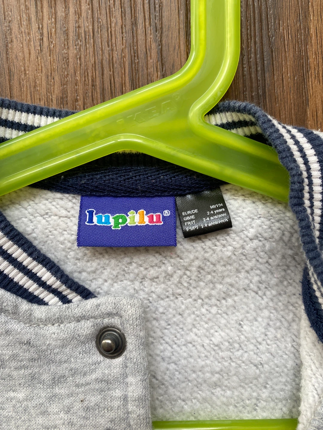 Lupilu Kids Varsity Jacket Grey Blue Tiger Patch ⚽️ - photo 2