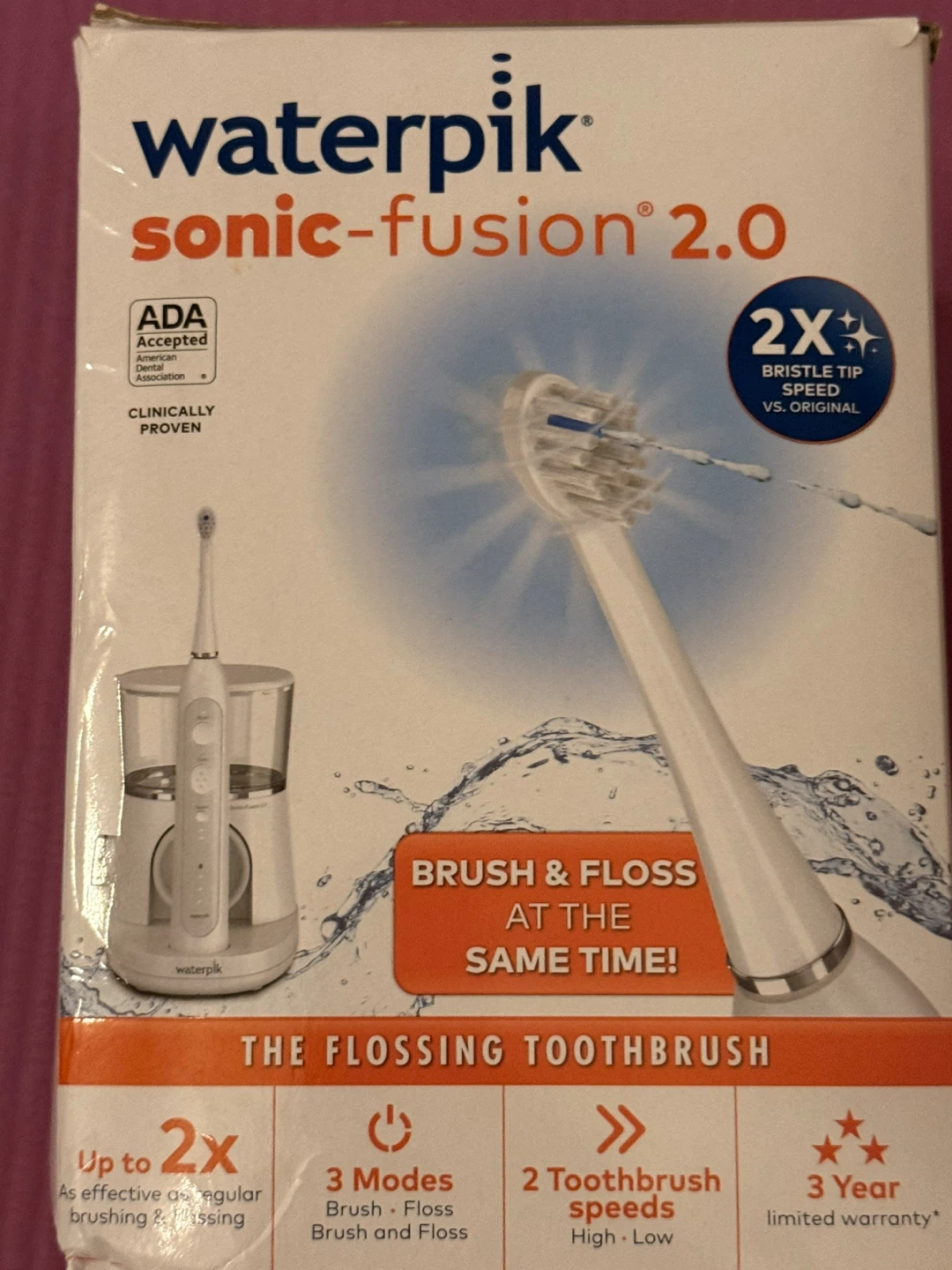 NEW⚽️Waterpik Sonic-Fusion 2.0 Flossing Toothbrush - photo 5