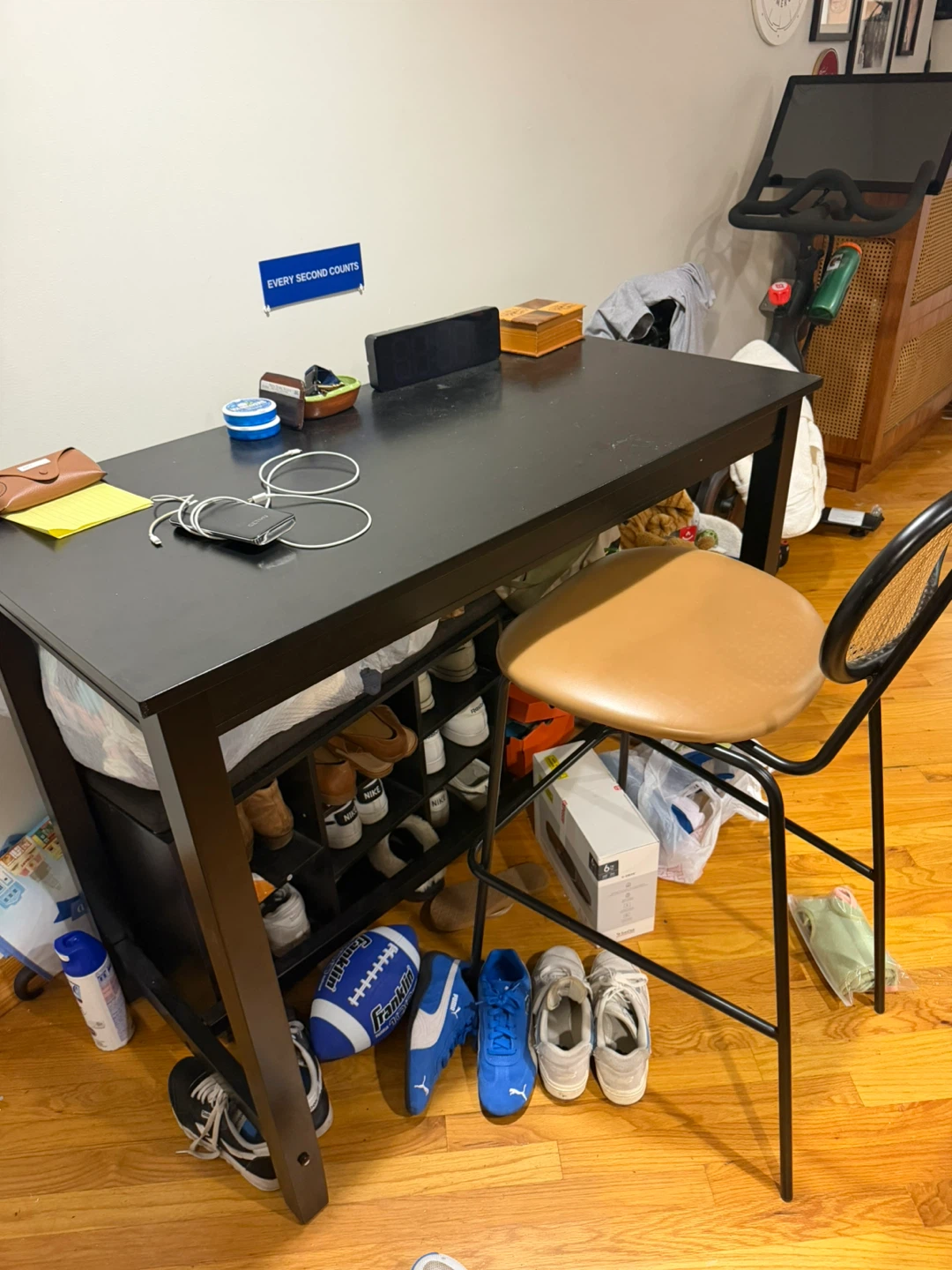 Black Counter Height Table and Chair - photo 2