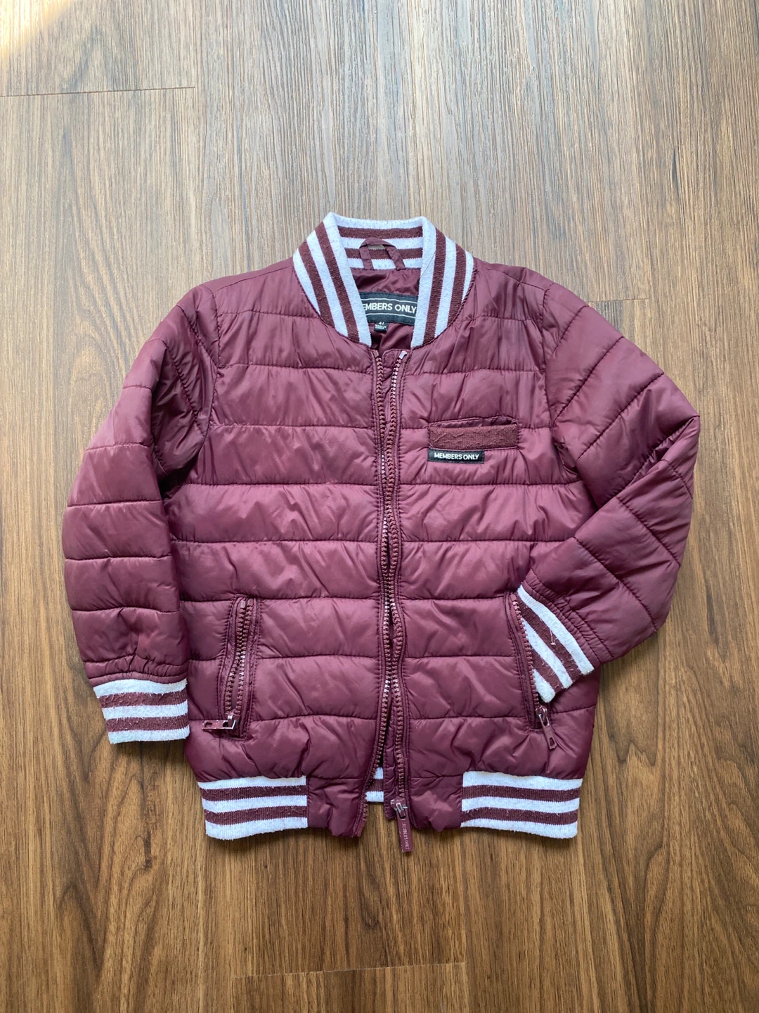 Members Only Puffer Jacket - Burgundy, 4T ⚽️