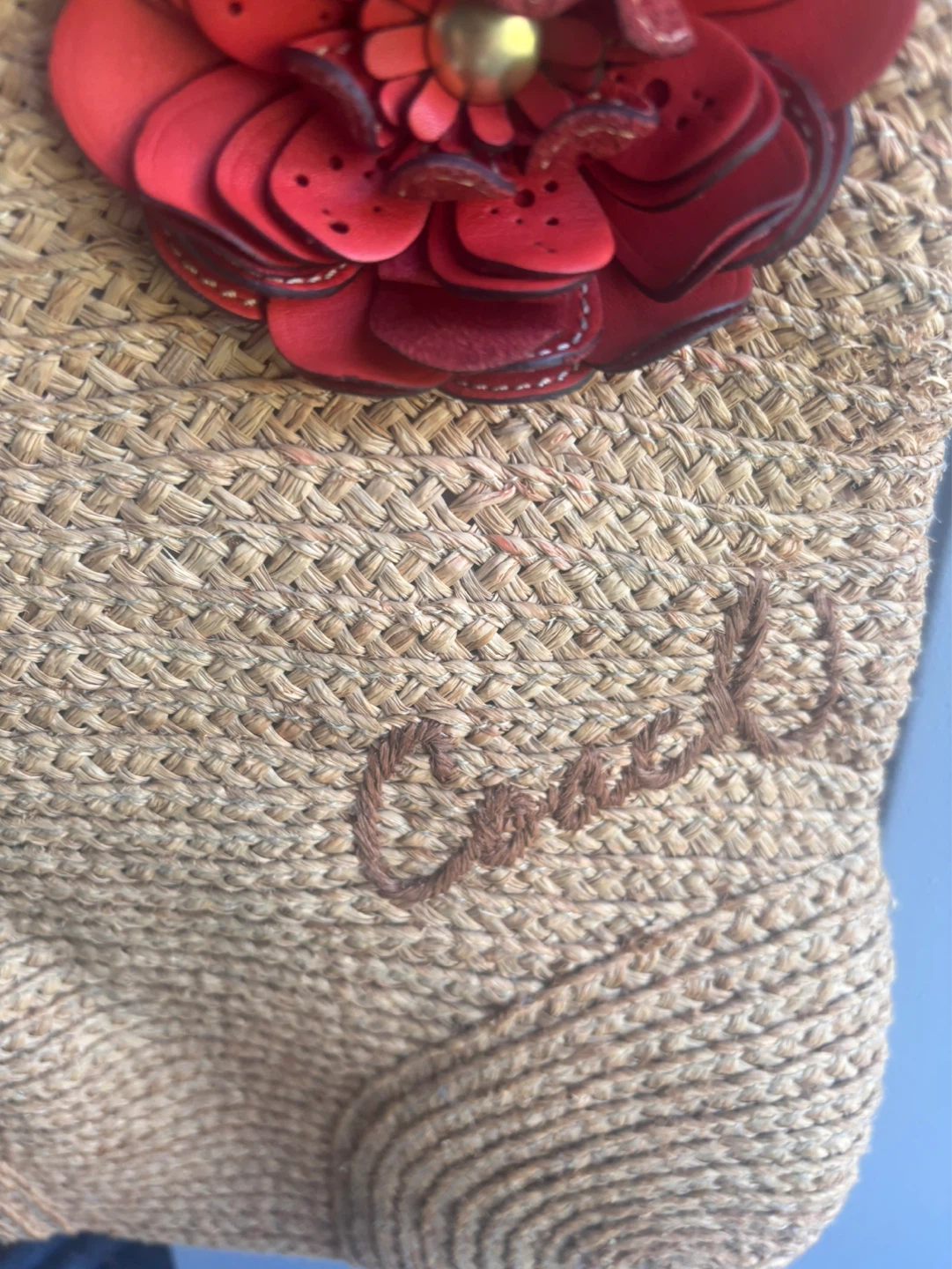Coach Bleecker Straw Leather Tote Bag - photo 2