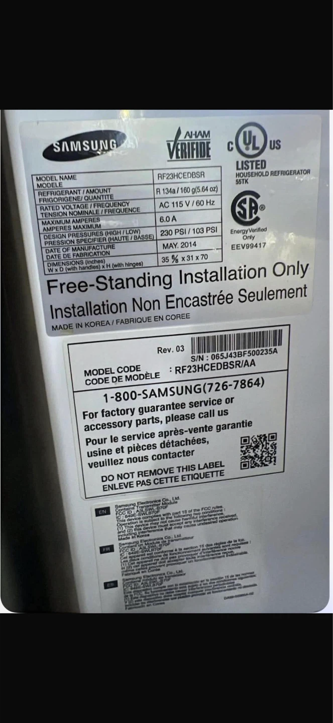 Samsung RF23HCEDBSR French Door Refrigerator