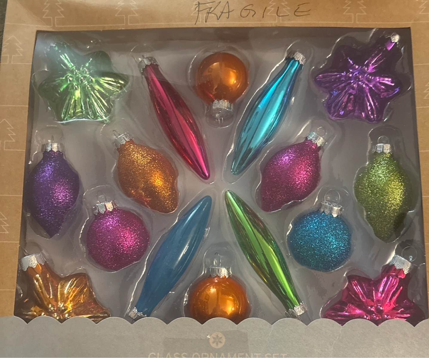 ⚽️Glass Christmas Ornament Set