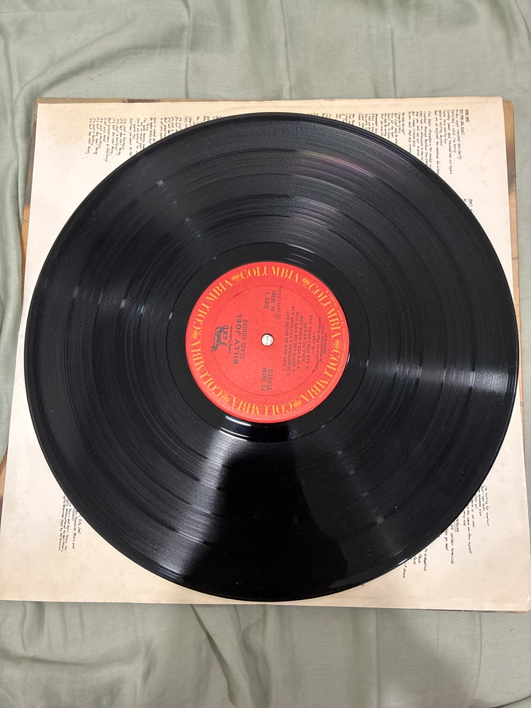 Billy Joel Glass Houses Vinyl Record - photo 3