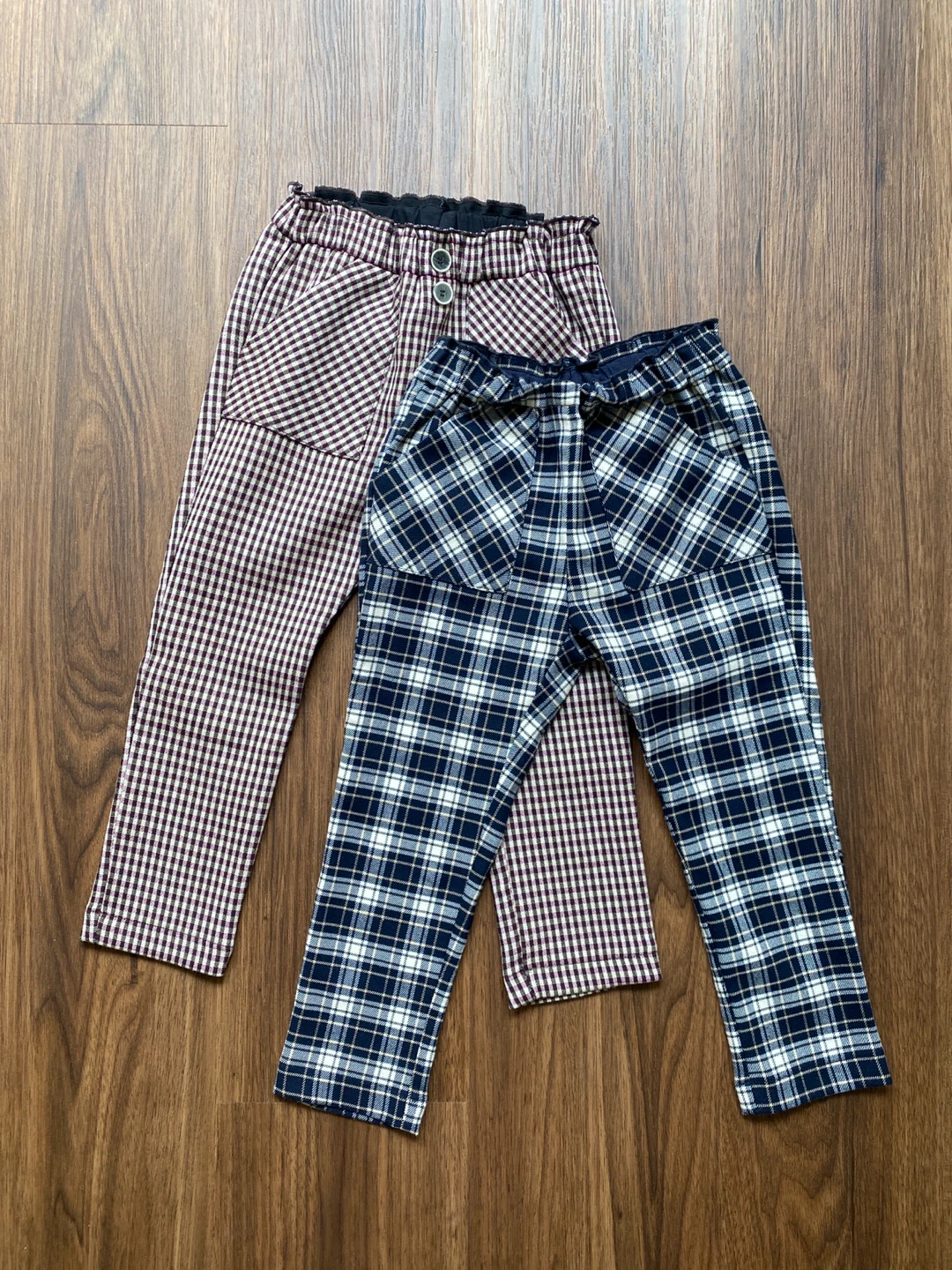 2 Pairs Zara Kids Plaid Pants, sz 3-4 ⚽️