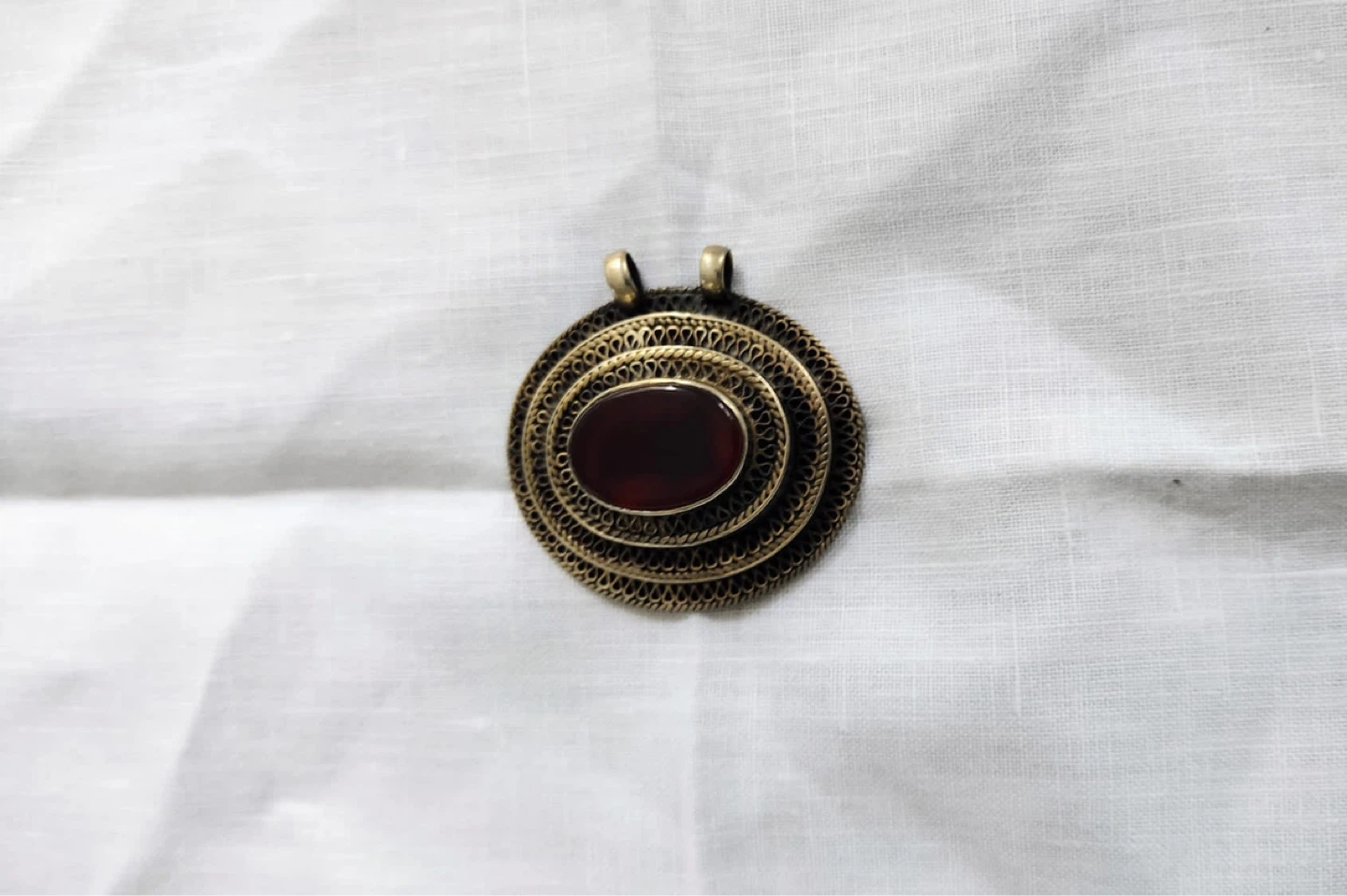 vintage Afghan Kuchi ethnic tribal handmade silver pendant