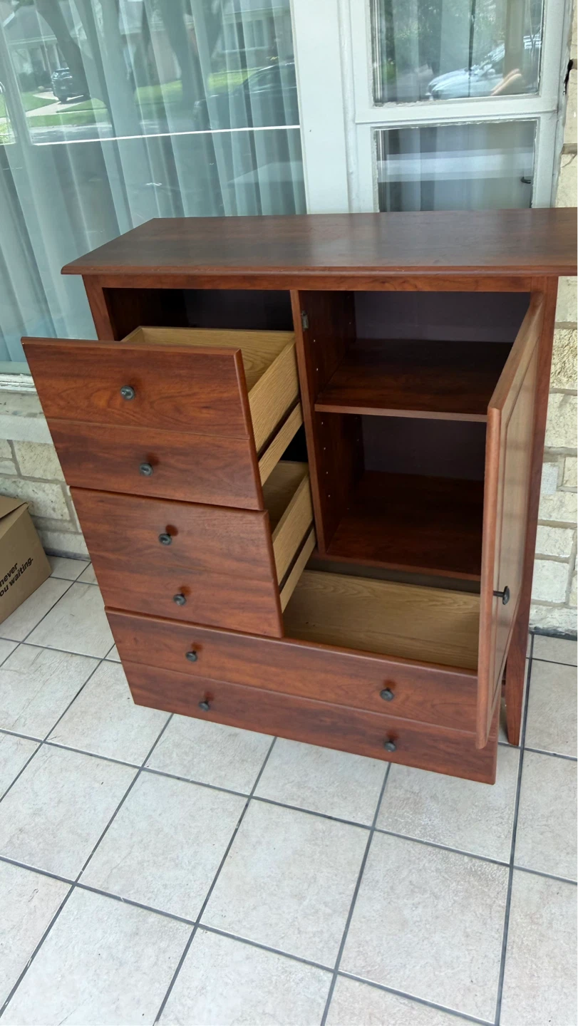 Wooden Dresser with Cabinet - photo 2