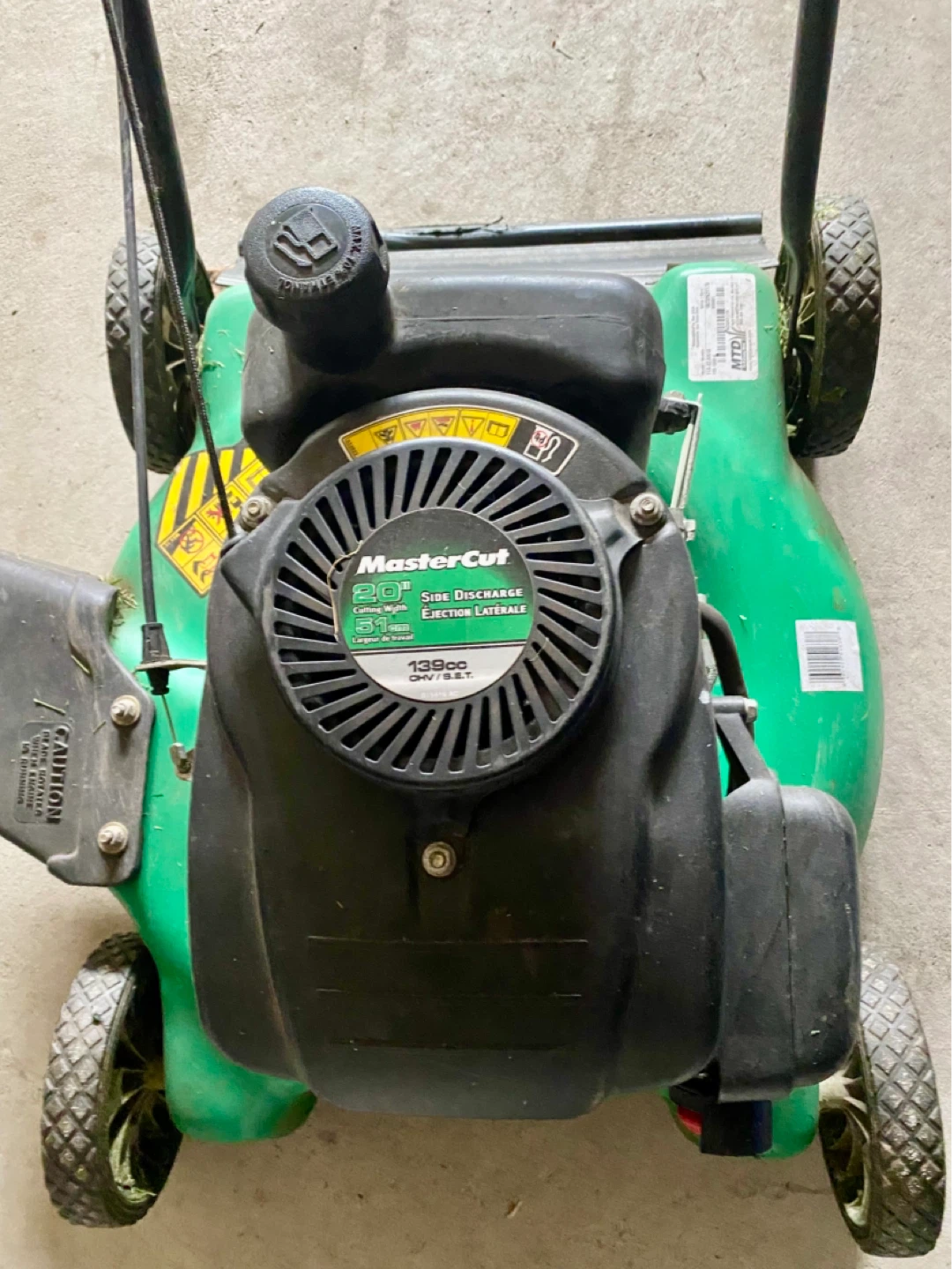 MasterCut 20" Side Discharge Lawnmower - photo 2