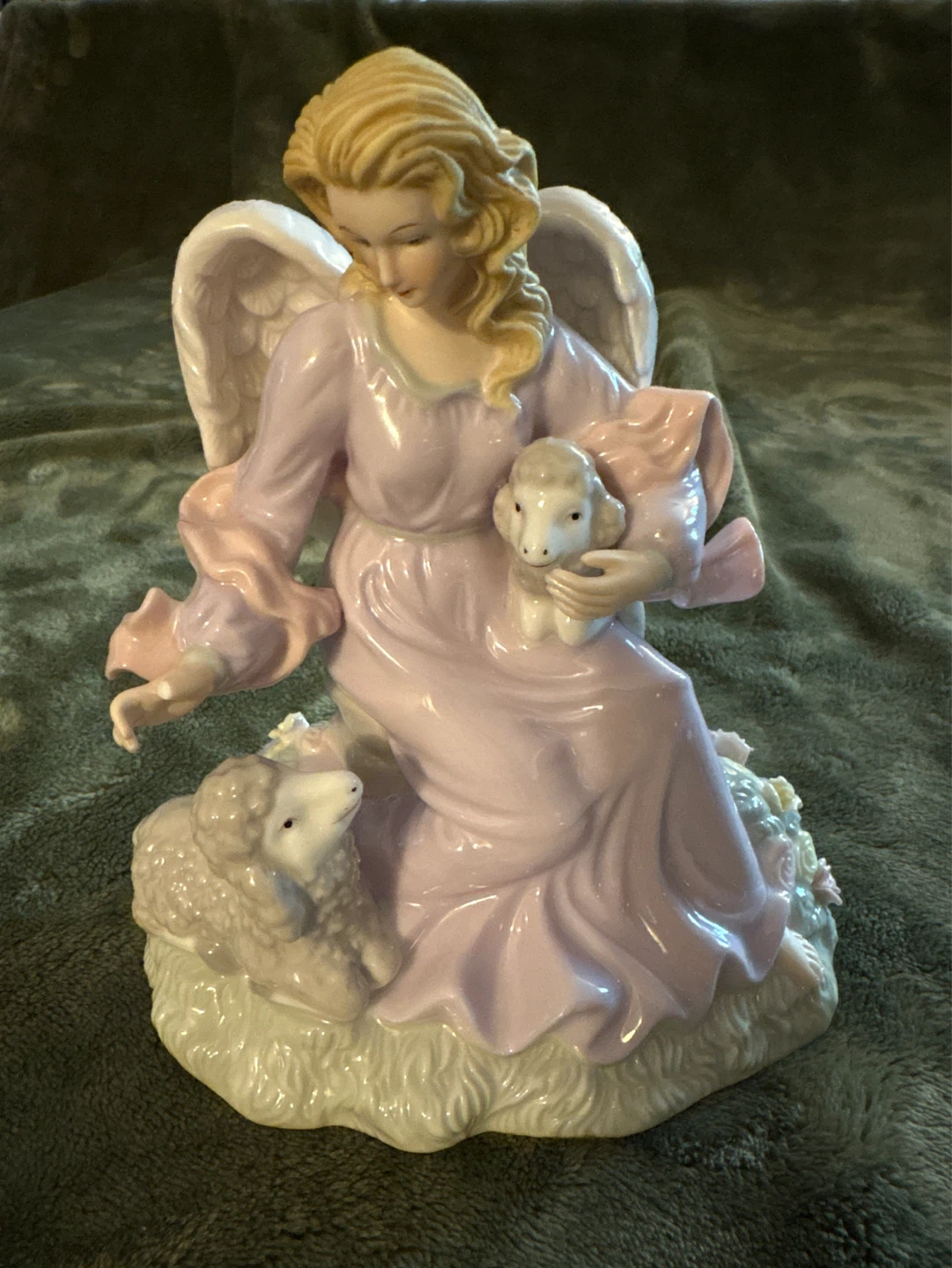 Angel with Lamb Figurine