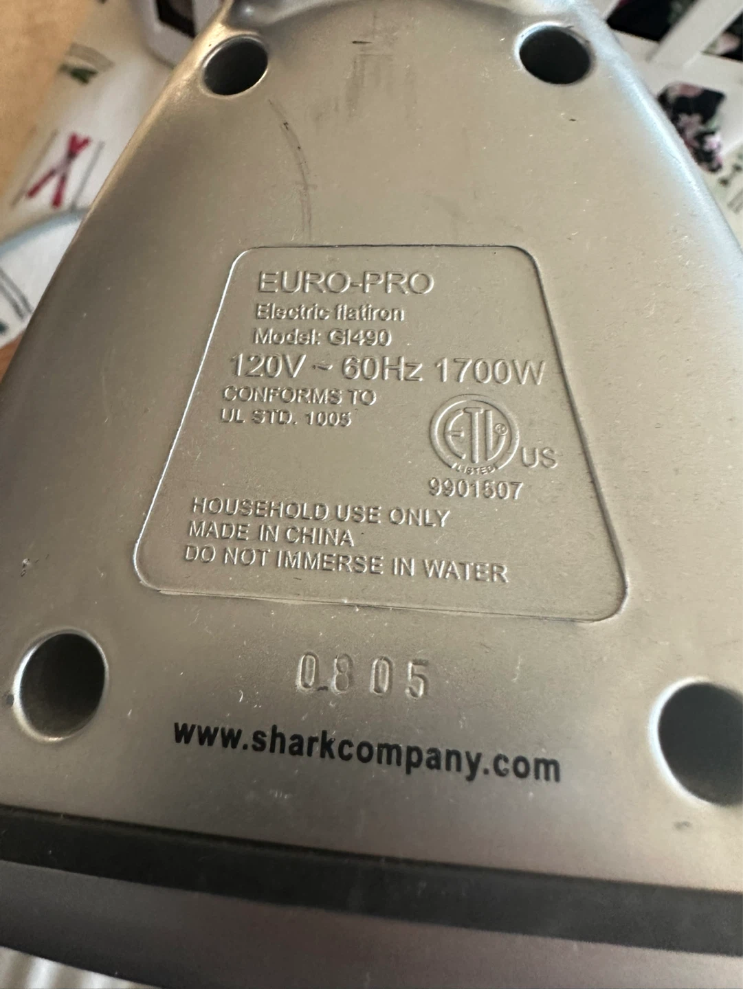 Shark Euro-Pro GI490 Electric Flatiron - photo 4
