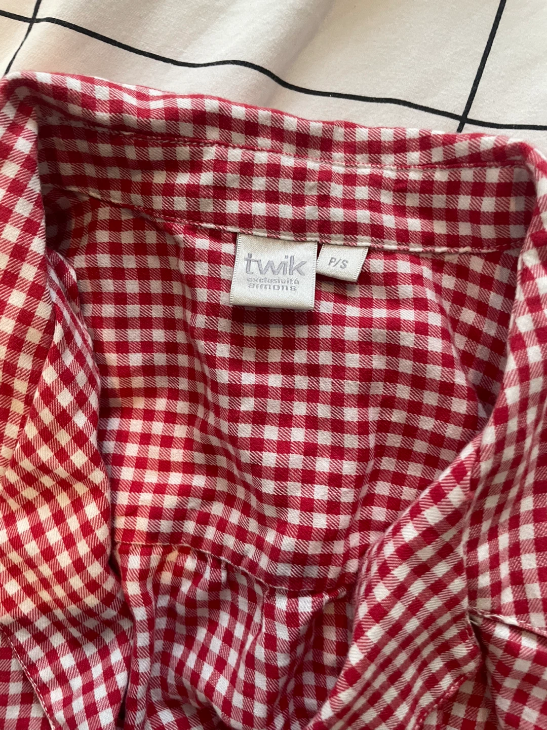 ⚽️Twik Red and White Gingham Button-Up Shirt - photo 2