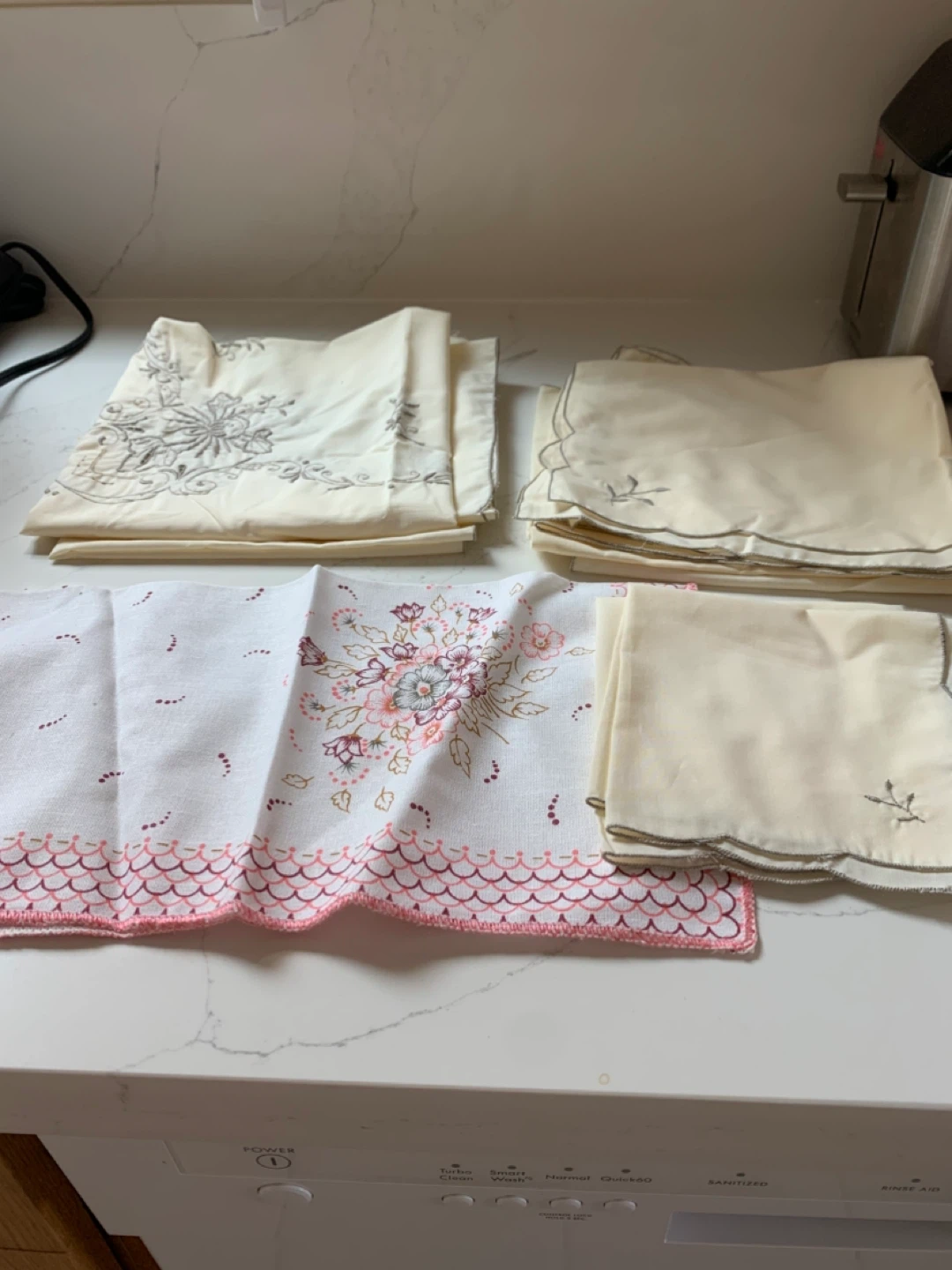 Various table linens