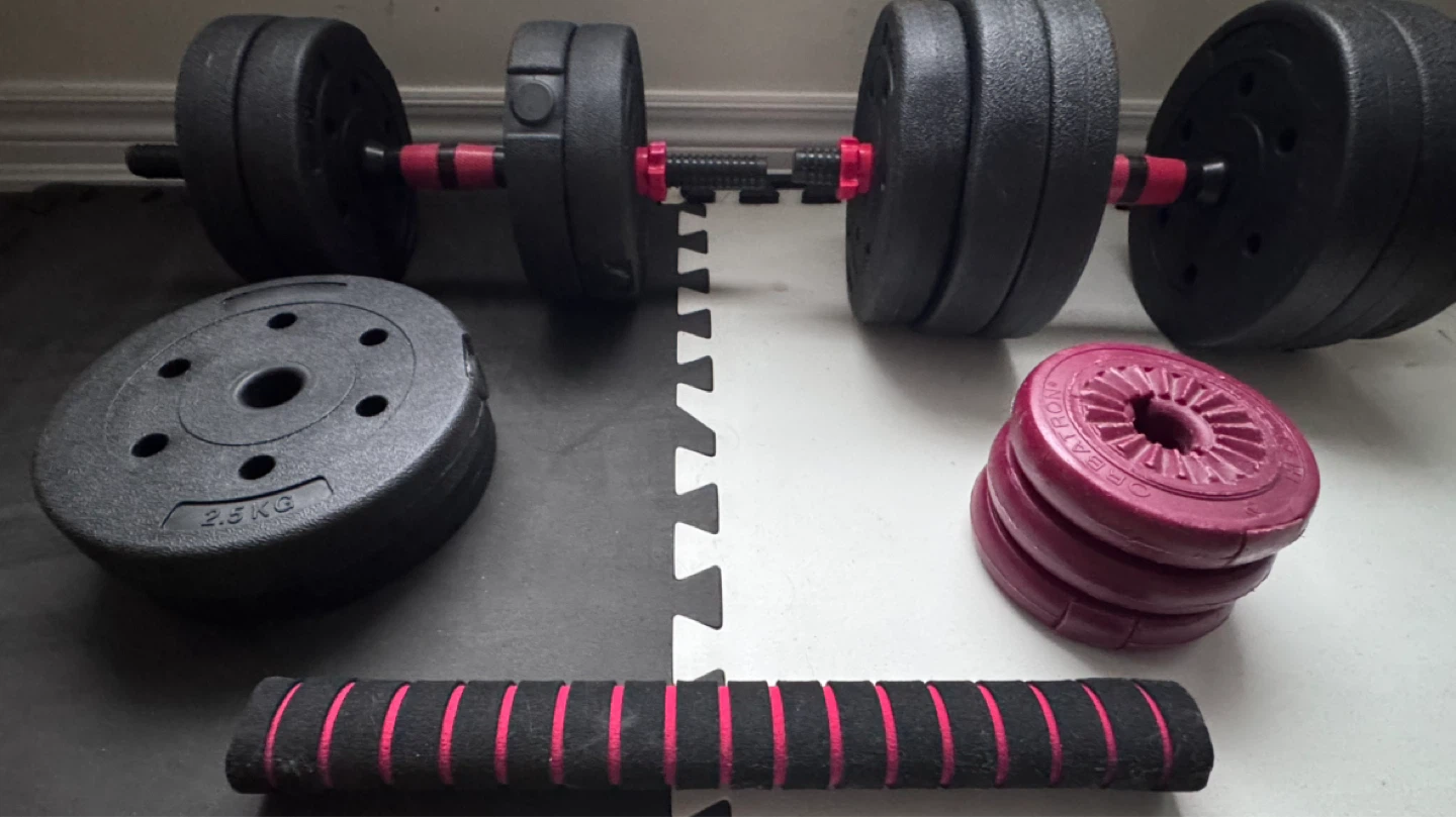 30kg (66lbs) Adjustable Dumbbell & Barbell Set – Home Gym - photo 3