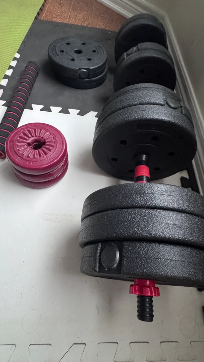 30kg (66lbs) Adjustable Dumbbell & Barbell Set – Home Gym