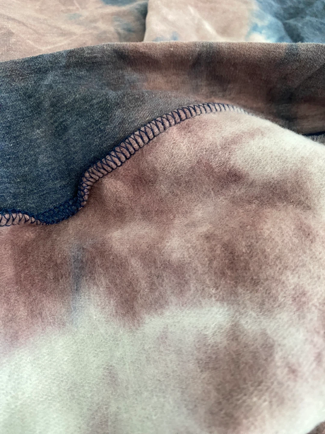 2X 3X New Tie-Dye Pullover Soft Sweatshirt in Navy & Mauve ⚽️ - photo 5