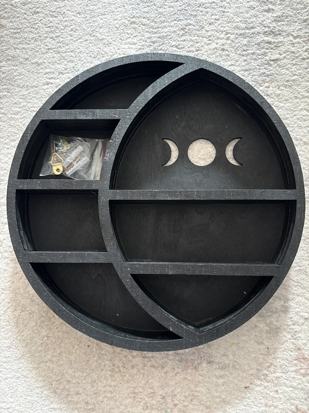 Black Moon Phase Wooden Shelf ⚽️