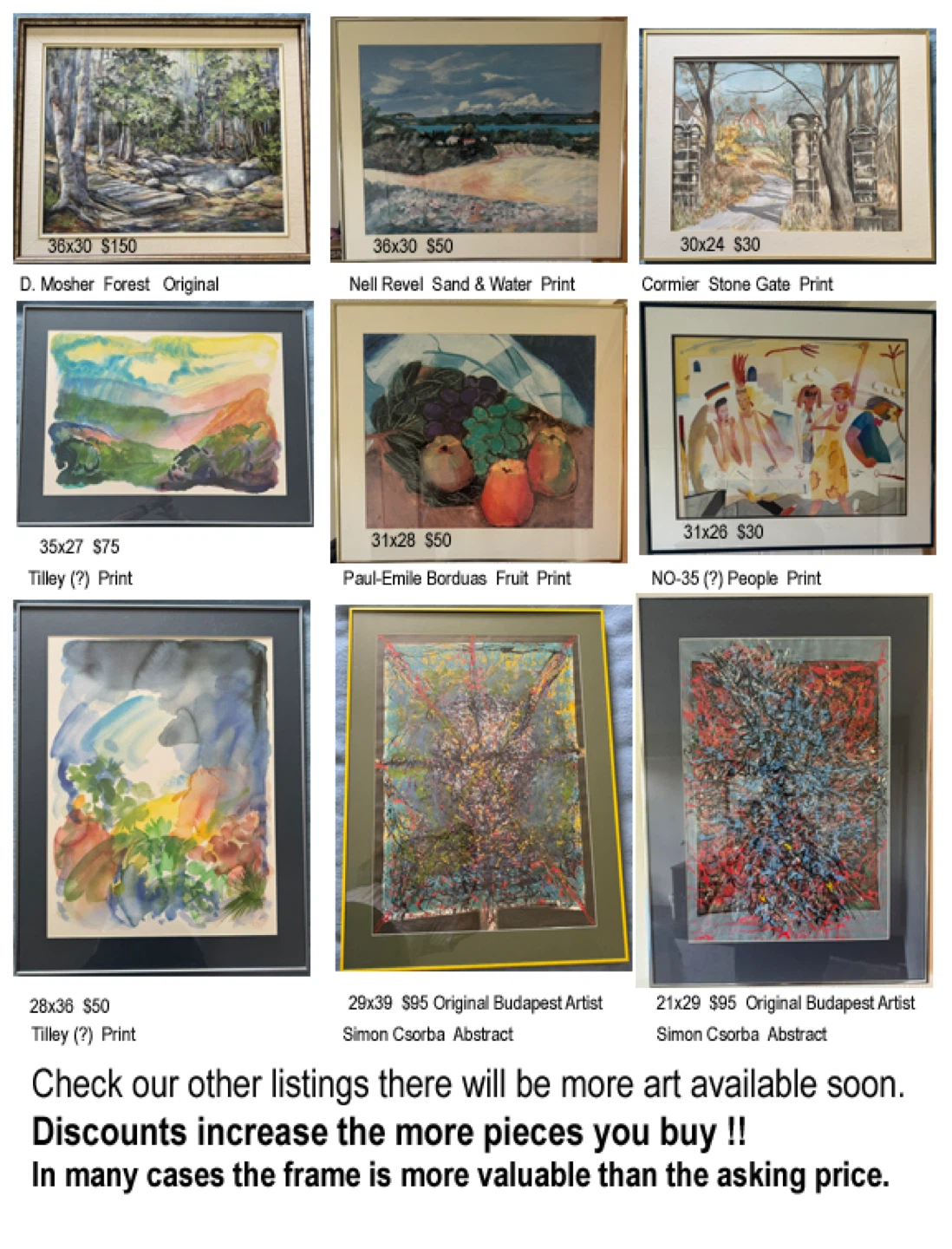 Paintings Prints Wall Art + Dali Tarkay Cormier ++ - photo 4