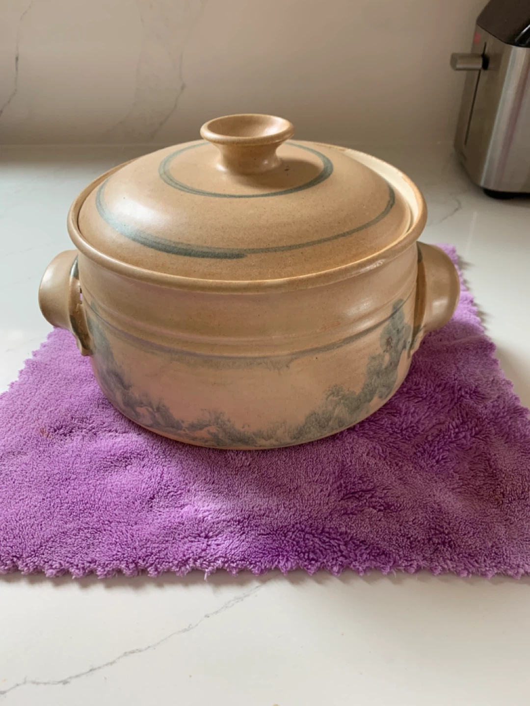 Handmade Ceramic Casserole Dish with Lid
