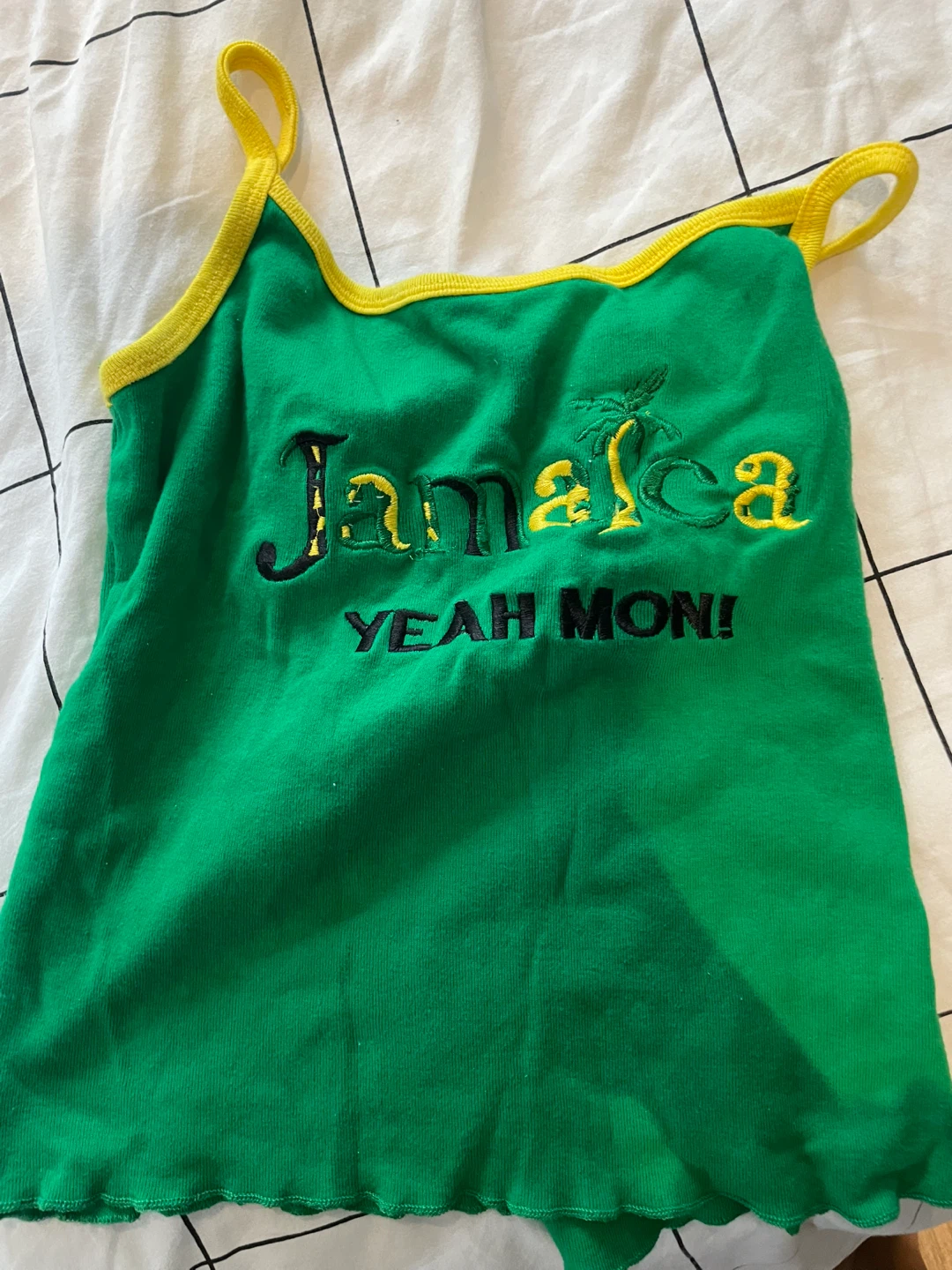 Green Jamaica "Yeah Mon!" Tank Top ⚽️