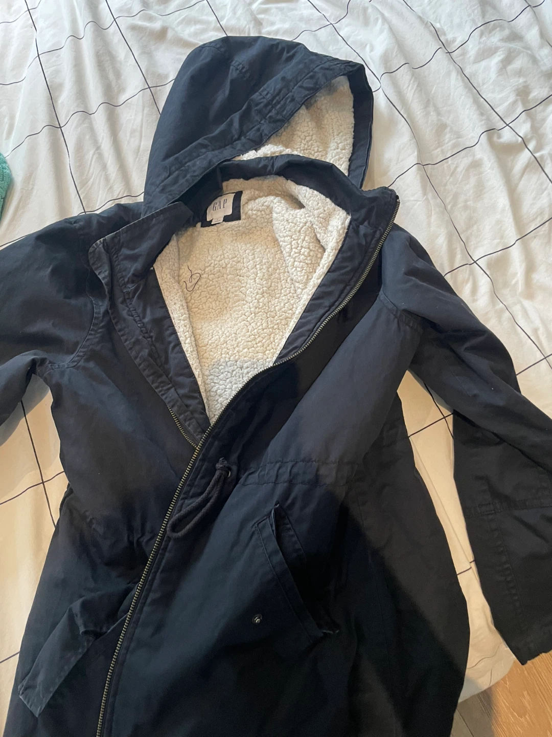 GAP Black Lined Parka Jacket ⚽️ - photo 2